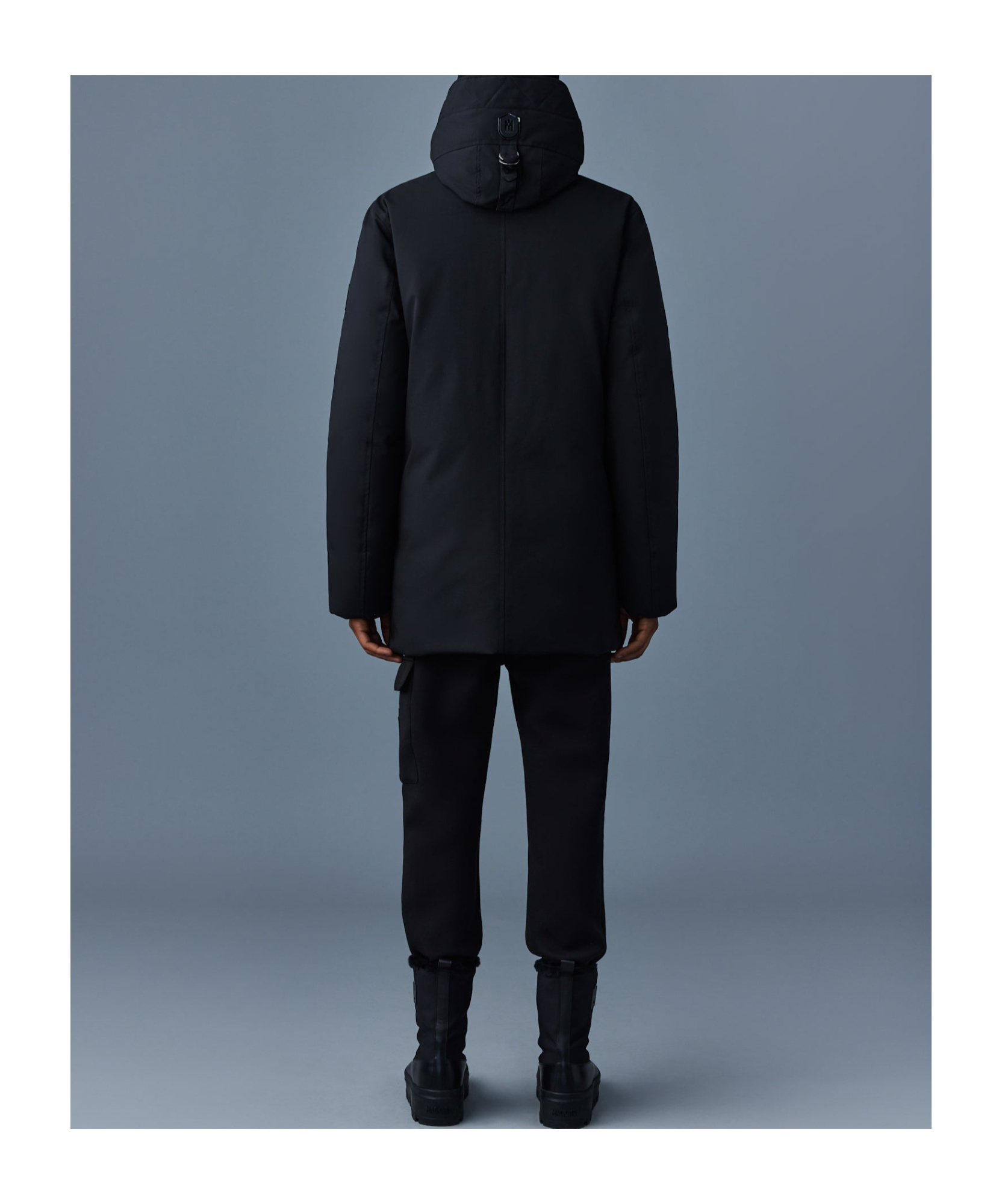 Mackage Hooded Down Jacket With Bib In Black