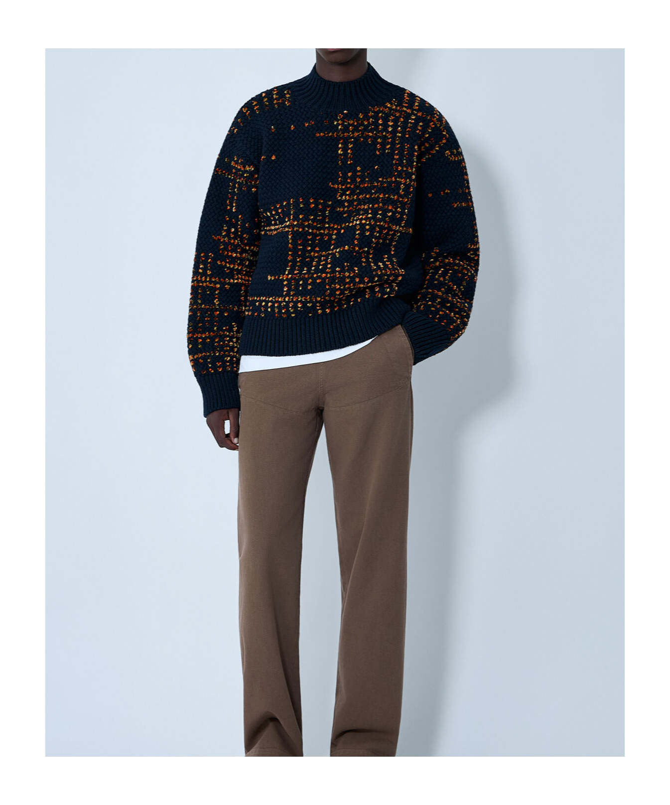 Dries Van Noten Men Wool-blend Sweater In Blue