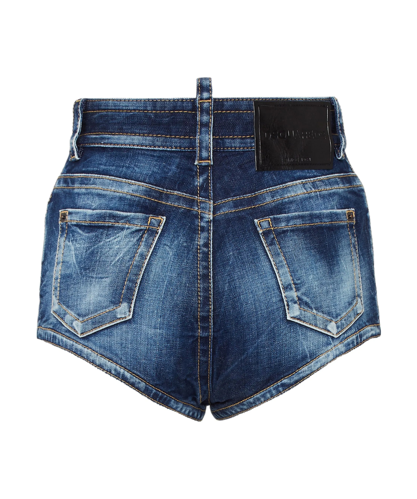 Dsquared2 Washed Denim Shorts In Blue