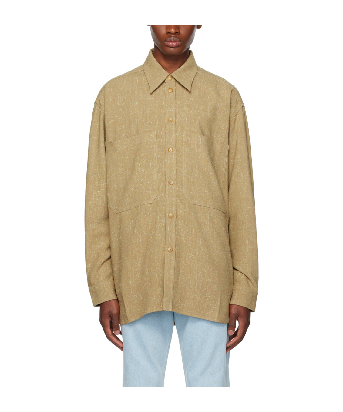 Nanushka Damir Pattern Shirt In Nude
