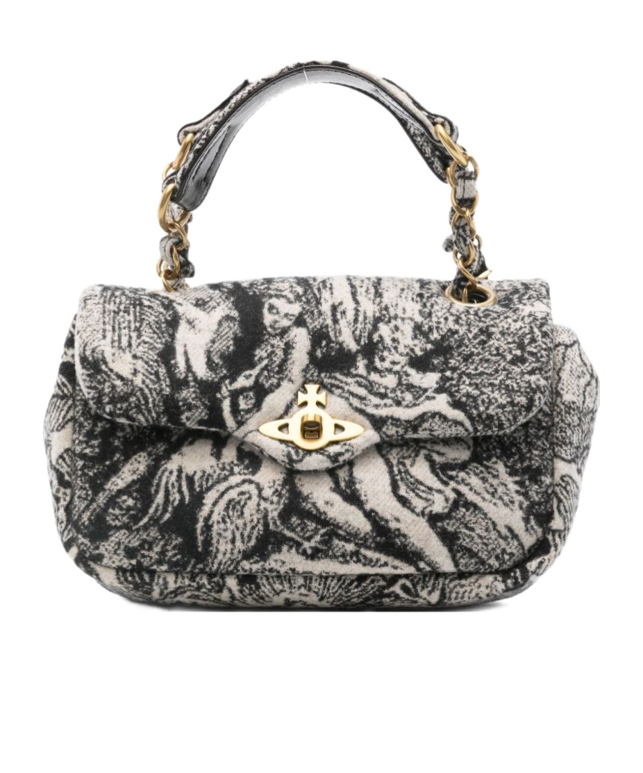 Vivienne Westwood Flap Shoulder Bag In Black
