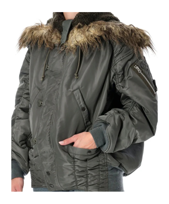 Junya Watanabe Oversized Military Bomber Jacket In Black