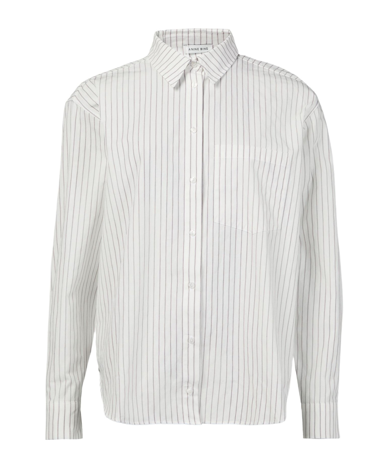 Shop Anine Bing Long Sleeve Shirt In White