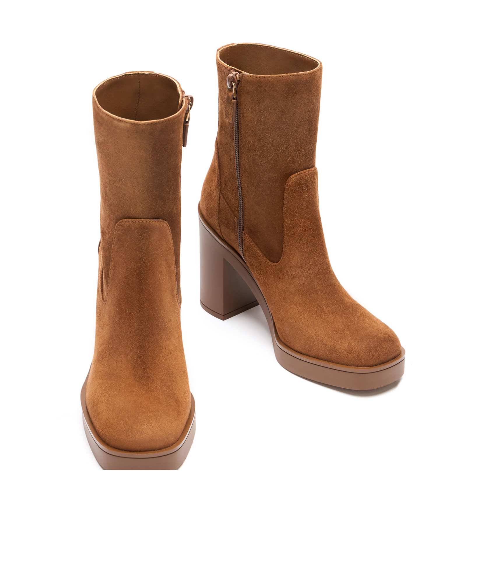 Stuart Weitzman Betenny 80 Zipper Ankle Boots In Brown
