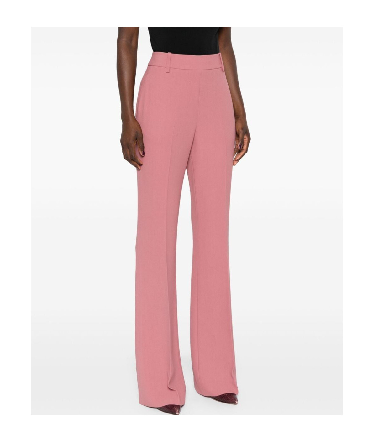 Ermanno Scervino High-waist Tailored Trousers In Pink