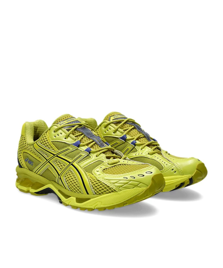 Asics Mesh Rubber Sole Sneakers With Branded Heel