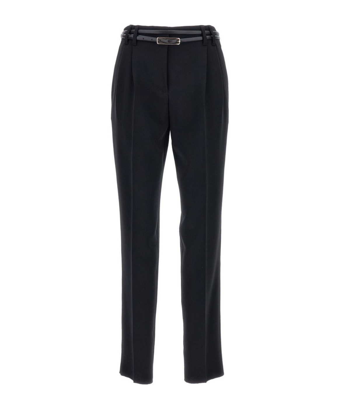 Max Mara Belt Loops Slacks In Black