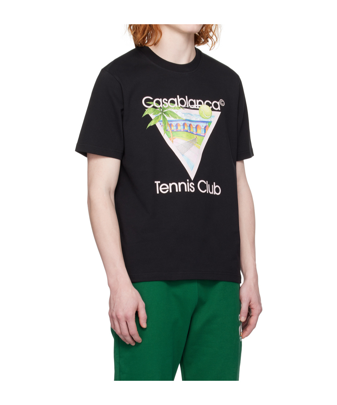 Casablanca Tennis Club Icon T-shirt In Black