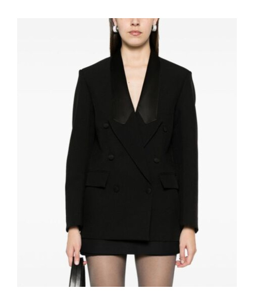 Coperni Double-breasted Blazer In Black