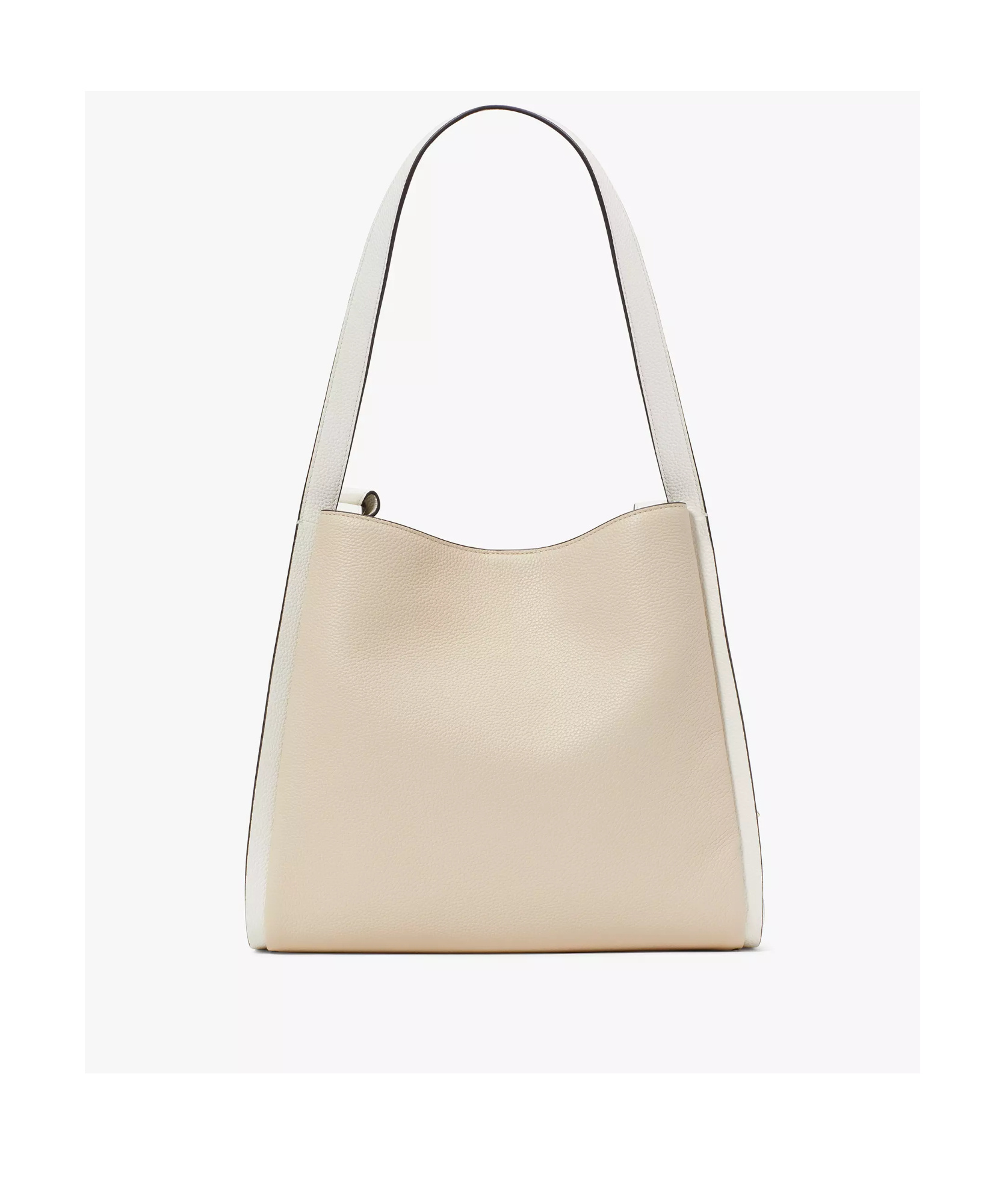 Shop Kate Spade Large Knott Leather Shoulder Bag In Nude