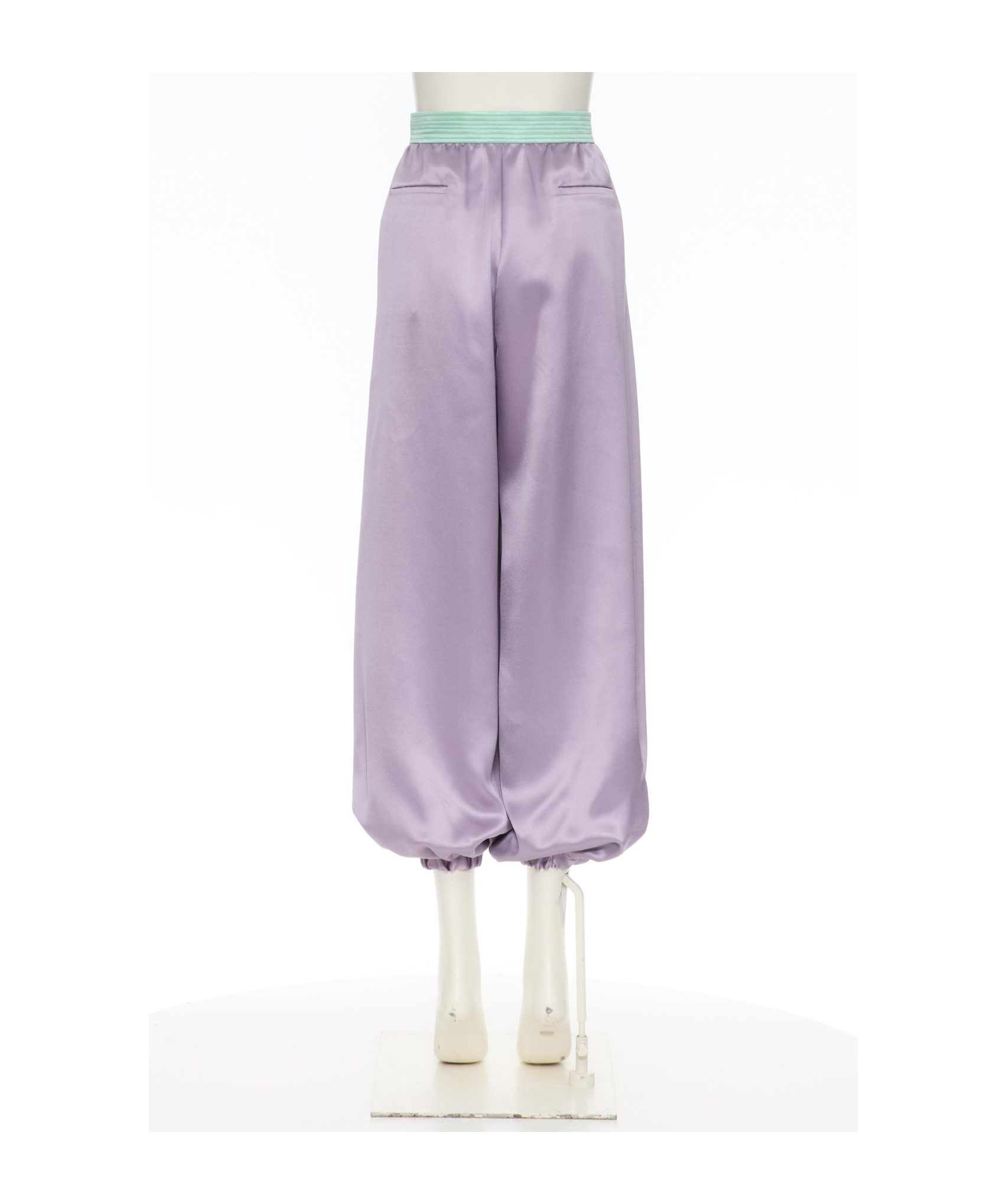 Shop Valentino Doppia Duchesse Pants In Purple