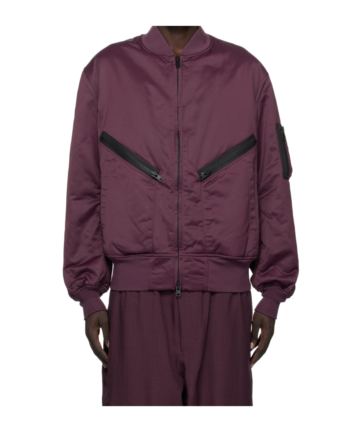 Y-3 Bomber Jacket In Red