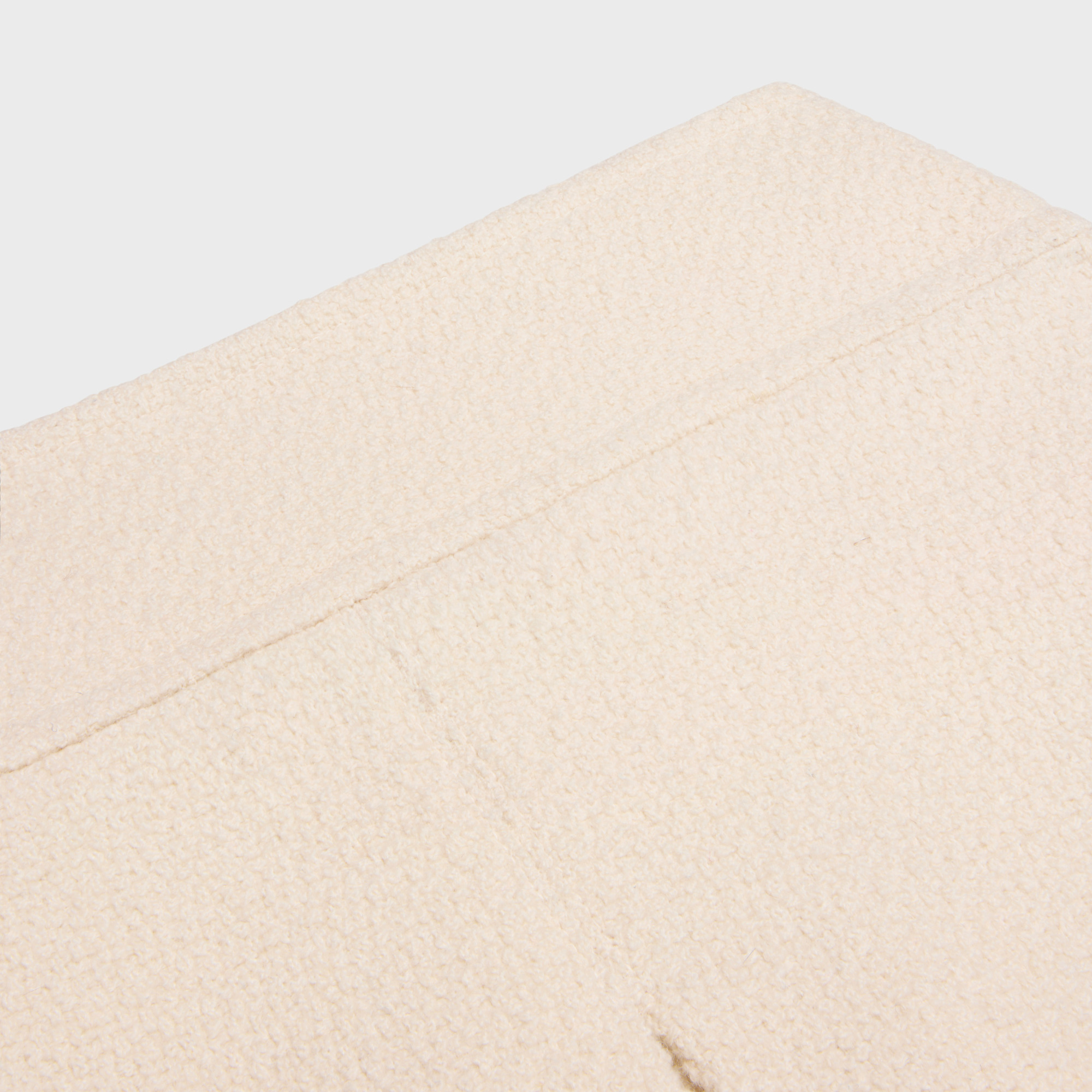 Celine Tweed Mini Wool Skirt In White