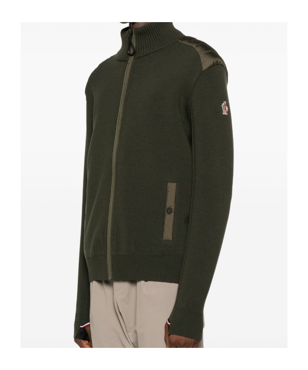 Moncler Long-sleeved Sweater In Brown