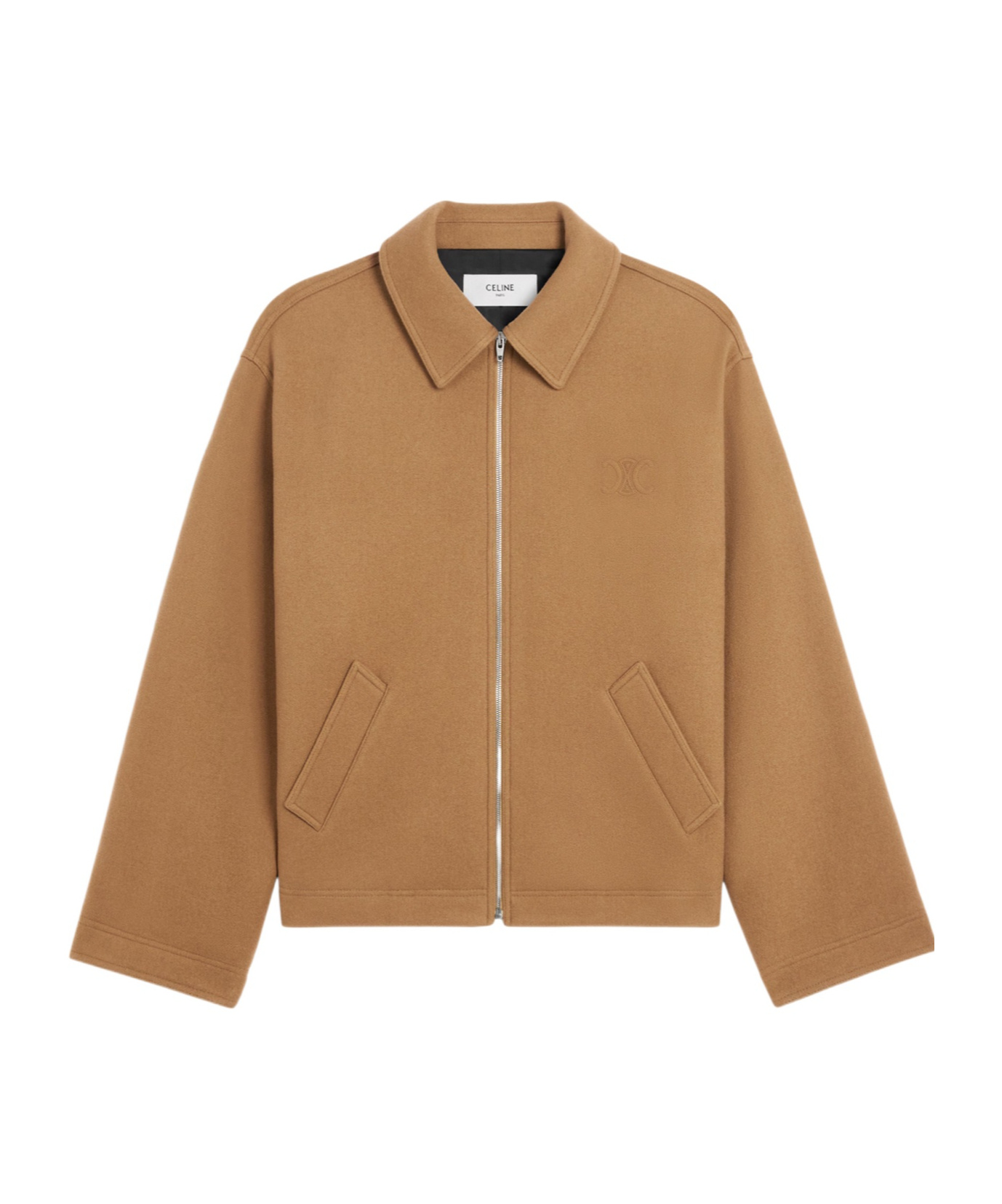 Celine Jacket In Wool Felt In Brown