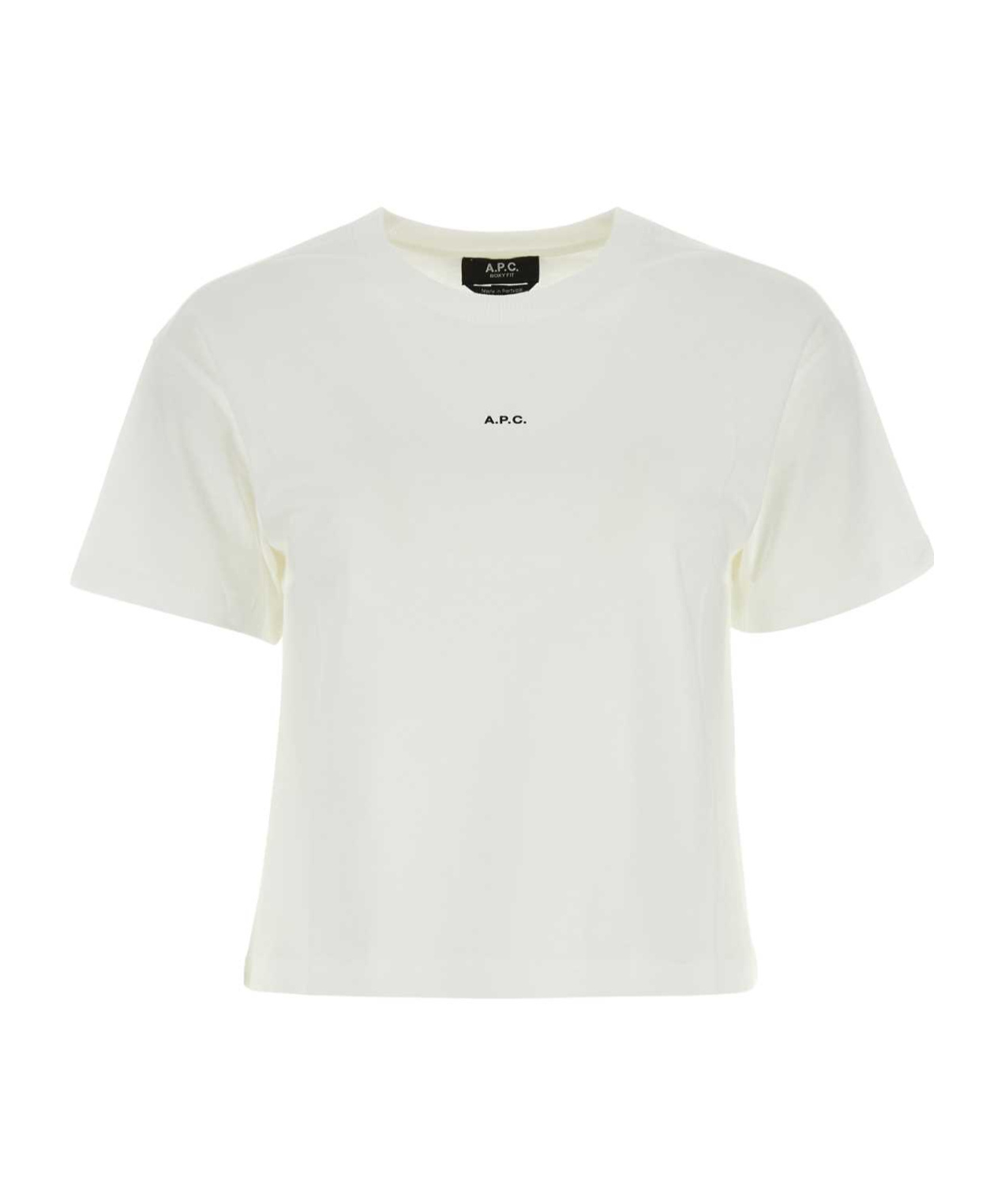 Apc Logo-print Cotton T-shirt In White