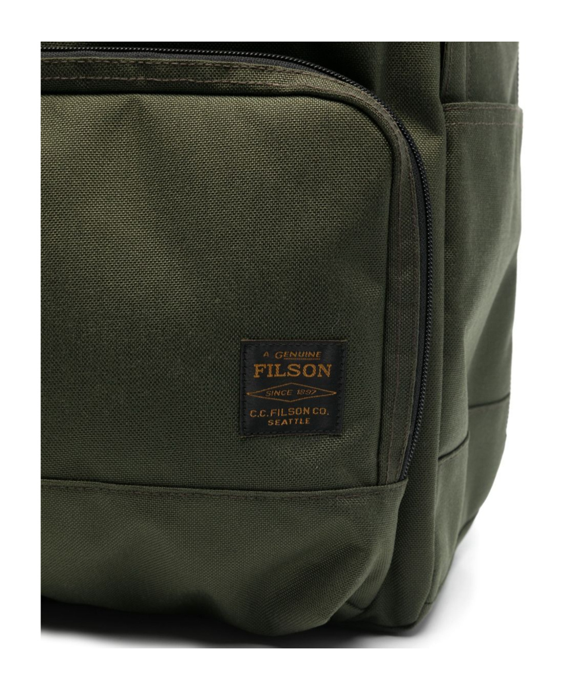 Filson Military Green Multi-pocket Backpack With Zip  In Green