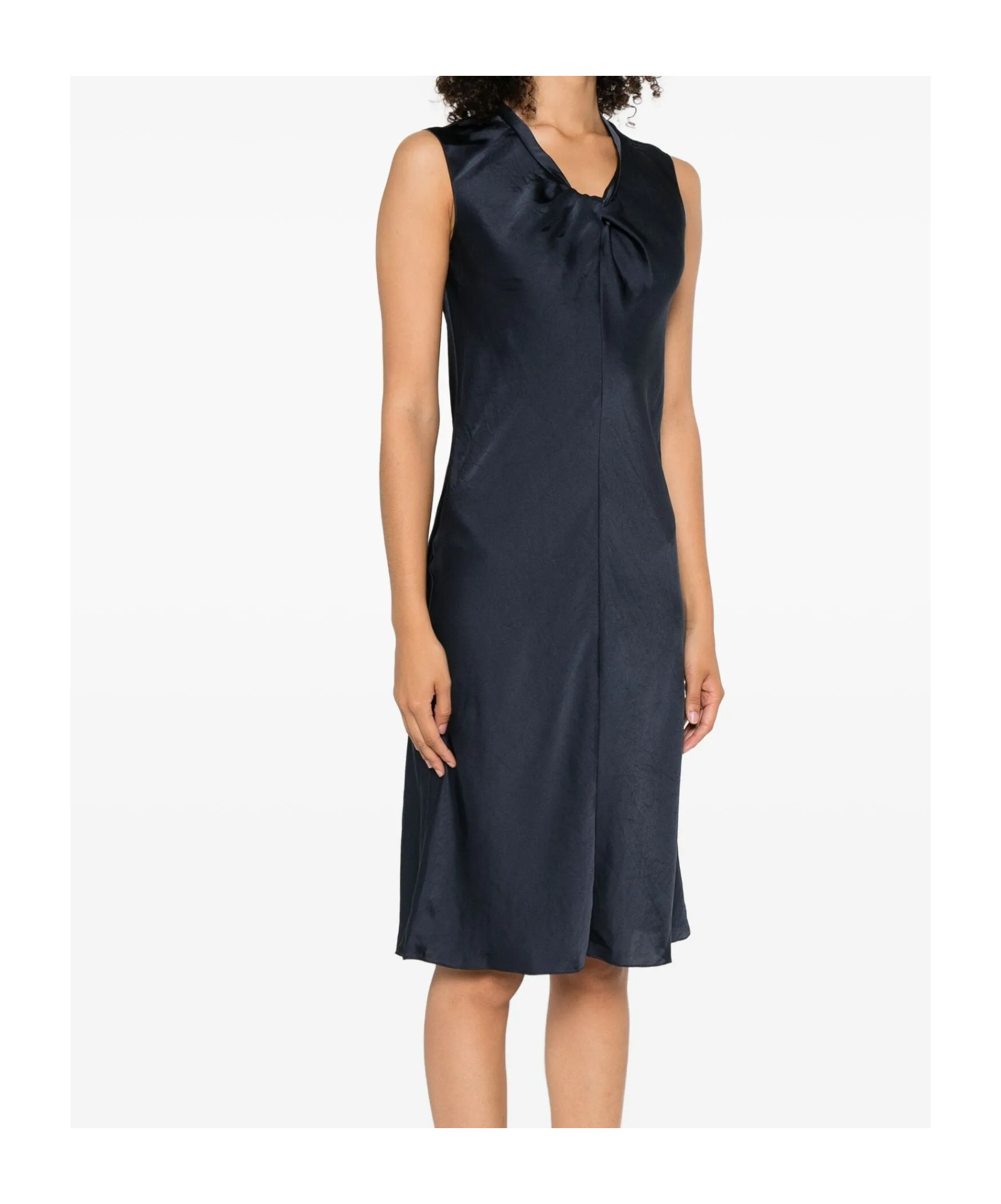 Theory Twist Scoop Midi Dress In Blue