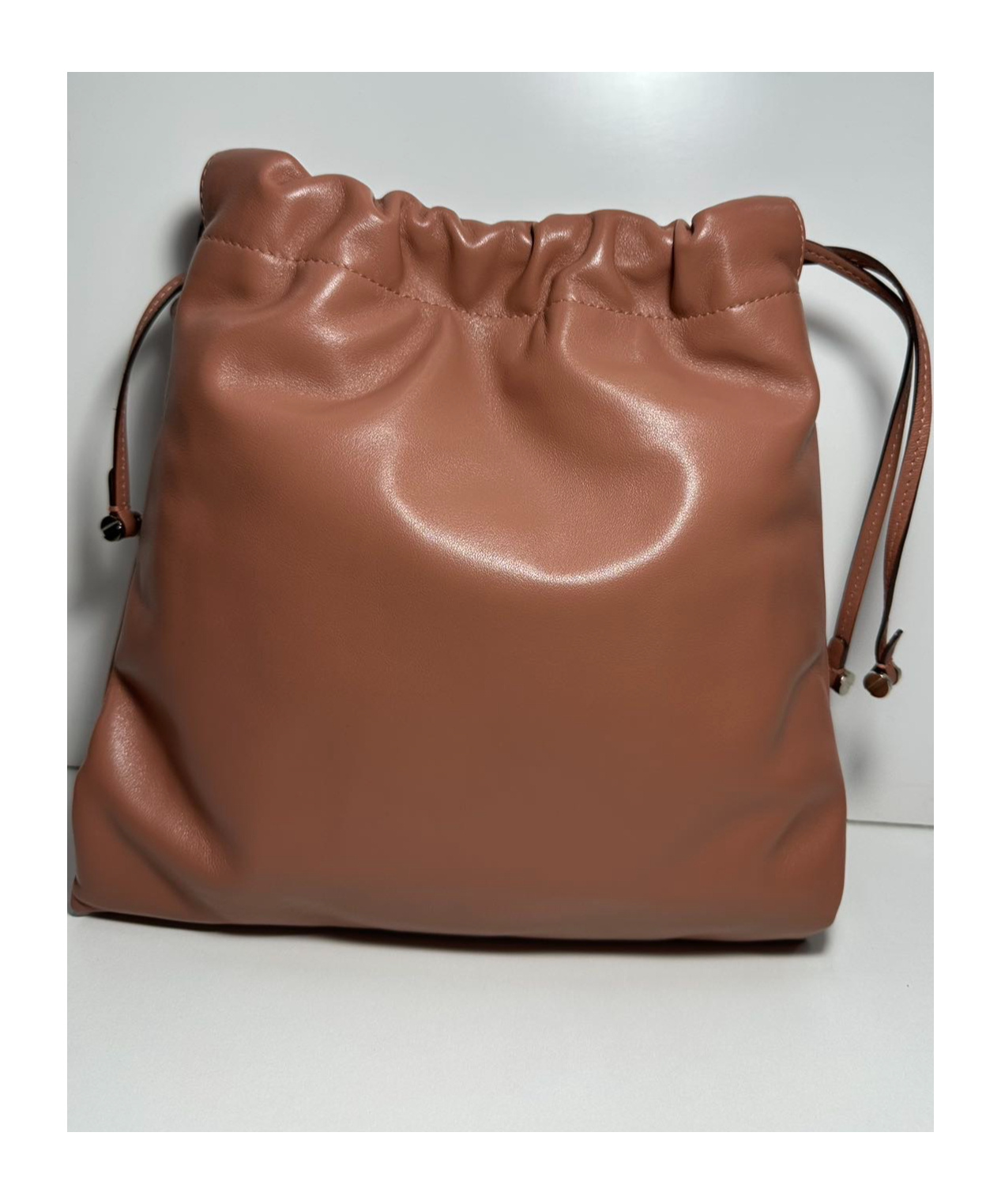 Bally Logo Drawstring Shoulder Bag In Brown