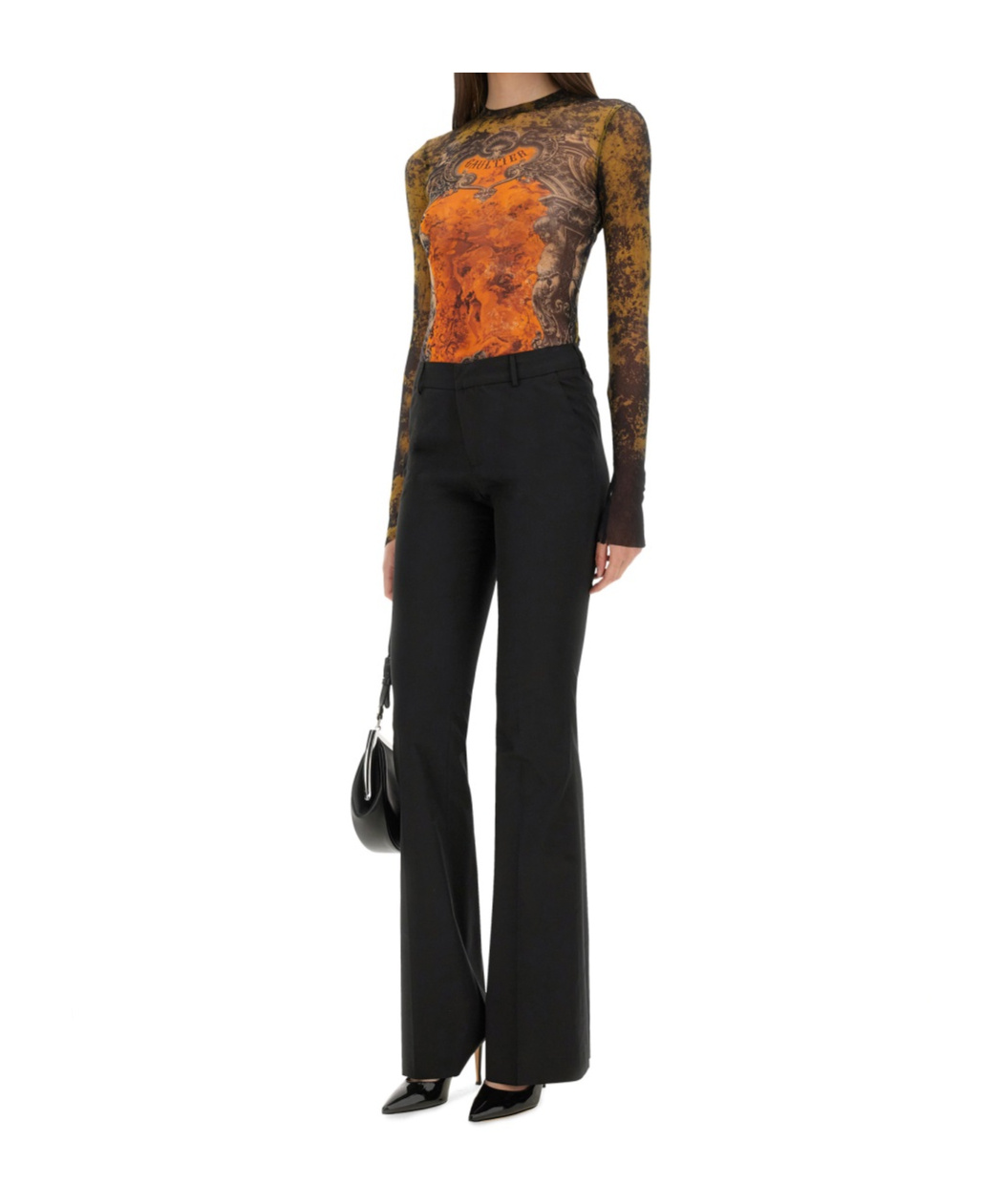 Shop Jean Paul Gaultier The Khaki Médaillon Top