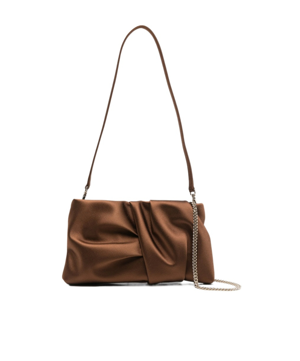 Jimmy Choo Twisted Clutch Bag In Brown