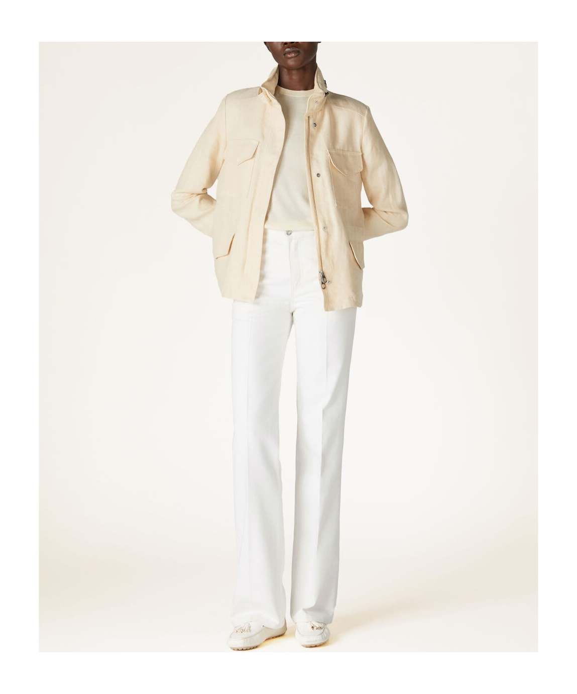 Loro Piana Short-sleeved T-shirt In White Radish Color
