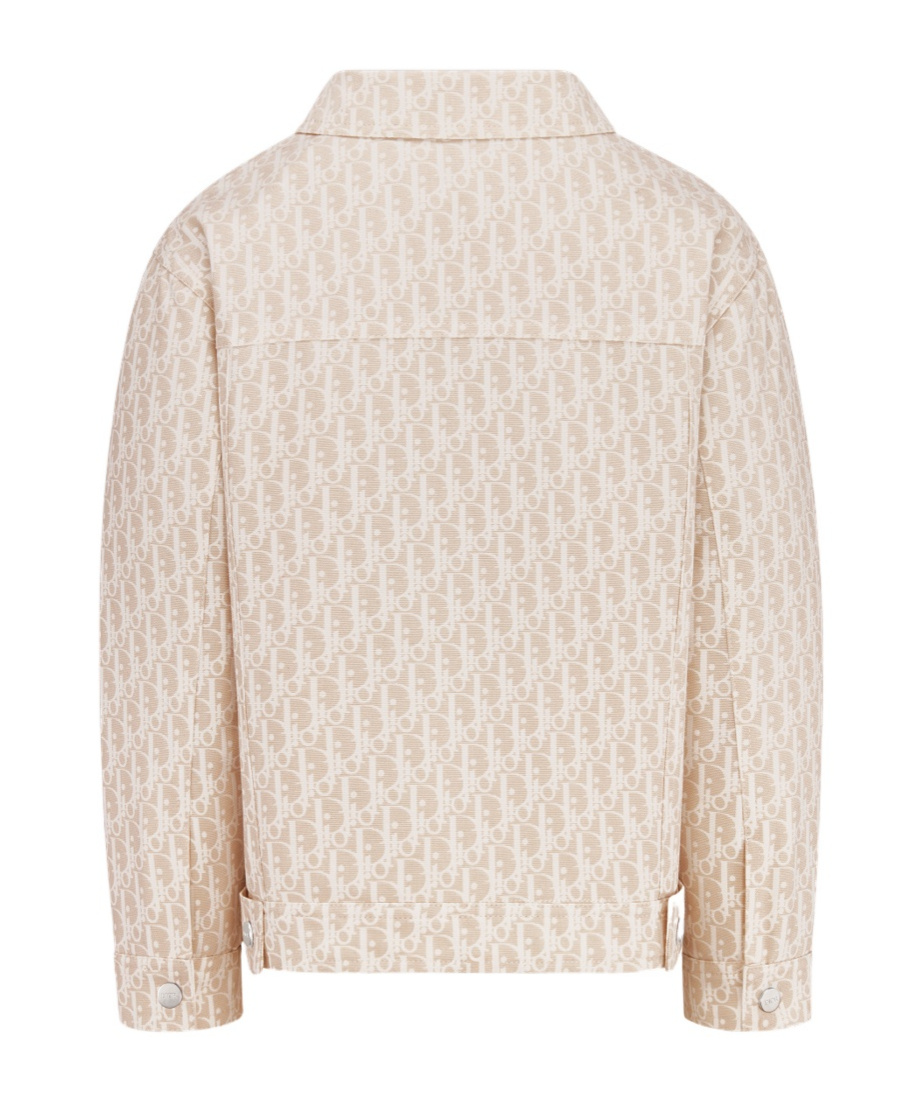 Dior Lapel Long-sleeved Jacket In Nude