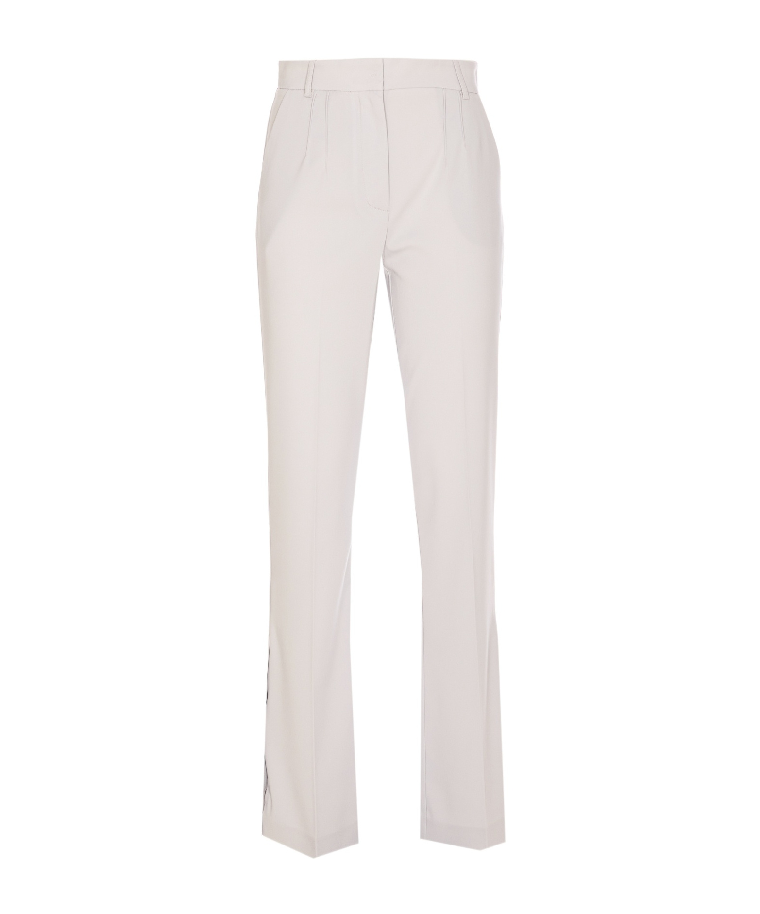 Patrizia Pepe Logo-plaque Trousers In White