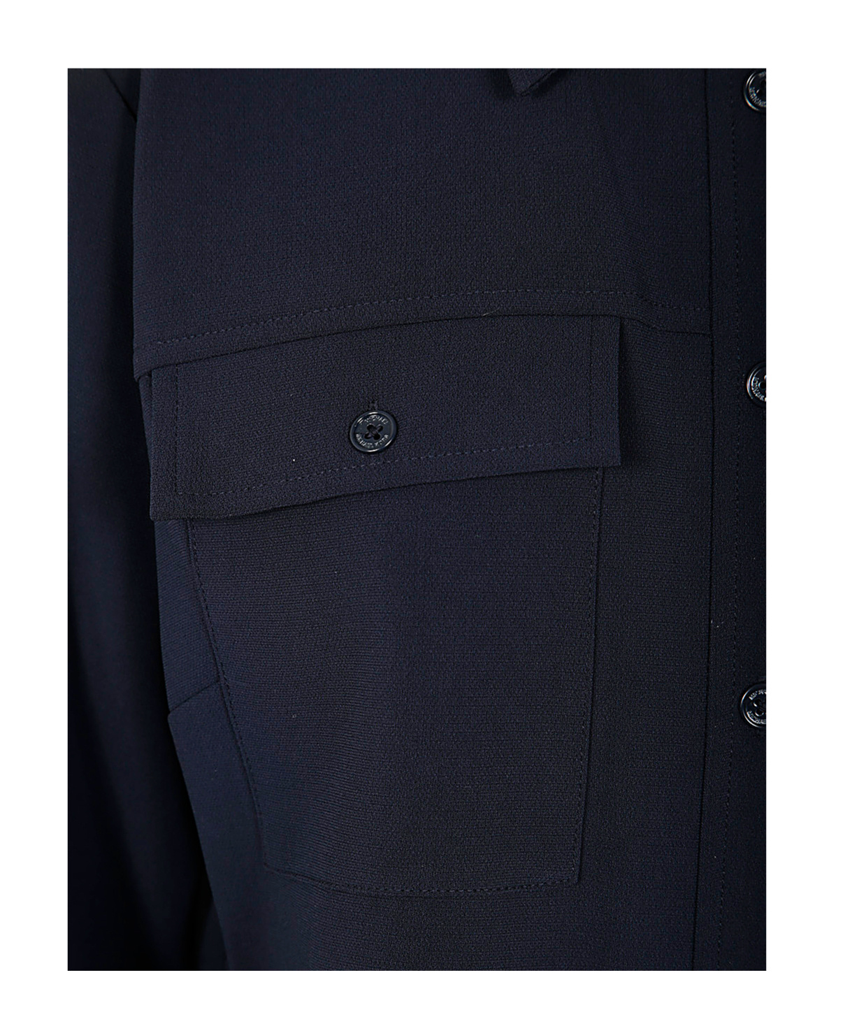 Shop Michael Michael Kors Crepe Utility Shirt In Black