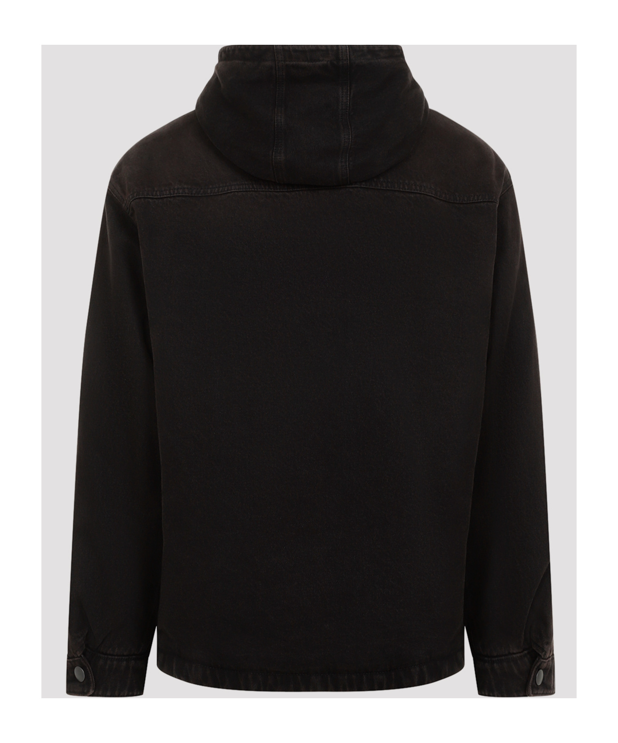 Prada Triangle-logo Velvet Blouson Jacket In Black