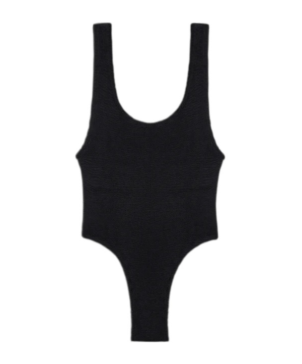 Reina Olga Ruby Stretch Design Sleeveless Swimsuit In Black
