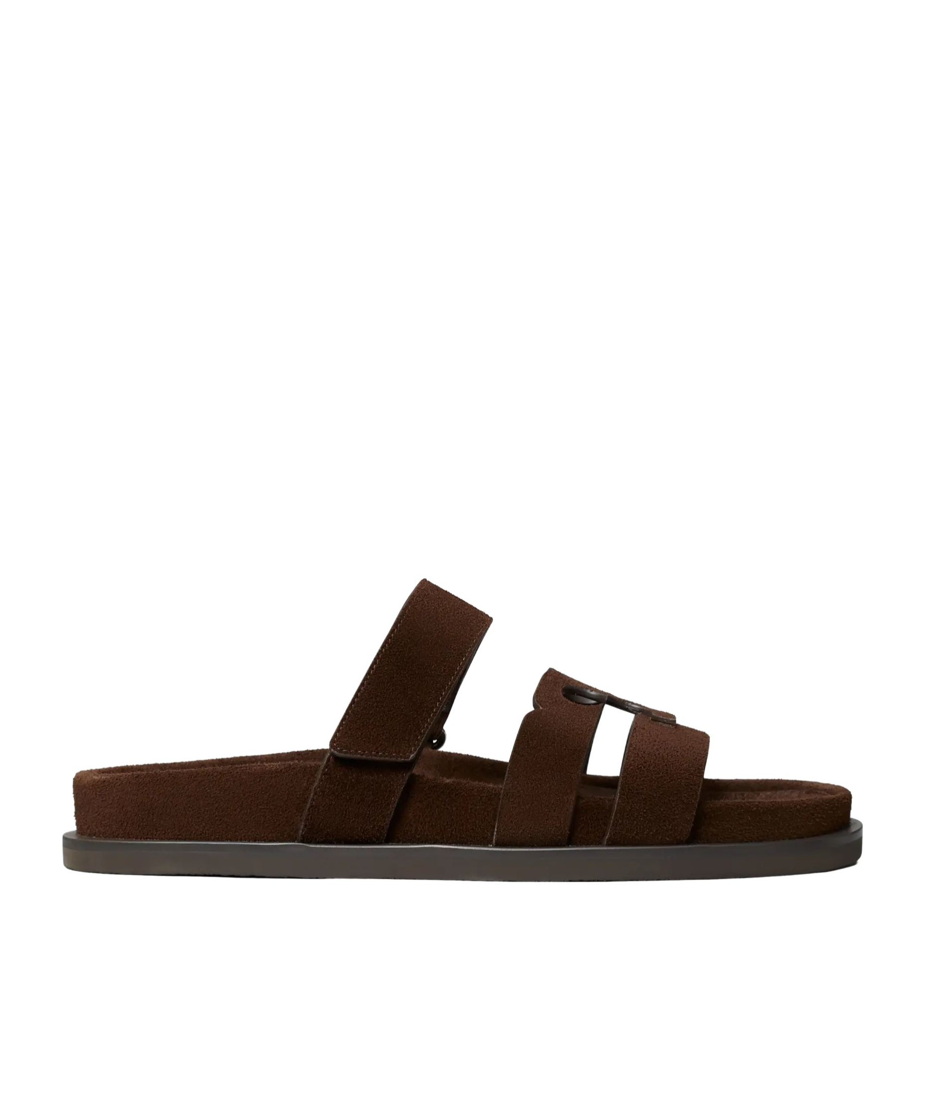 Tory Burch Chocolate Suede Ines Slippers In Brown