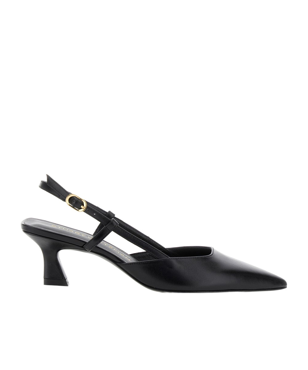 Stuart Weitzman Mid Heel Pointed Toe Sling Back Pumps