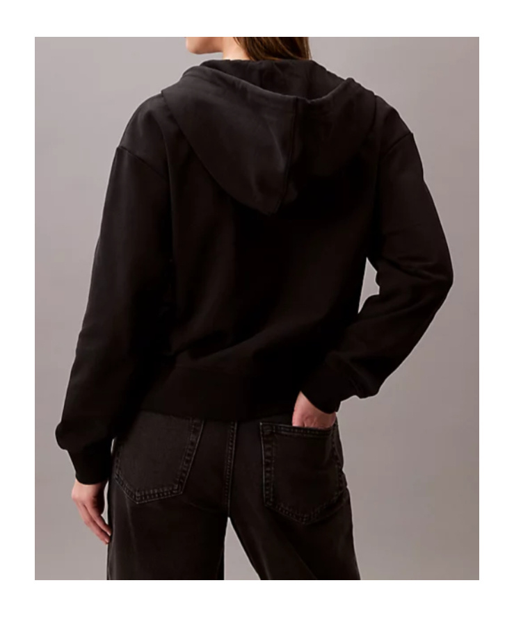 Calvin Klein Jeans Est.1978 Monogram Zip Up Hoodie In Black