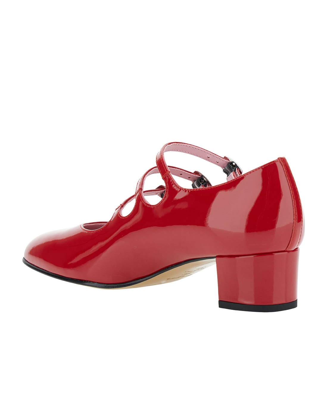 Shop Carel Paris Carel Triple Strap Heel Pumps In Red