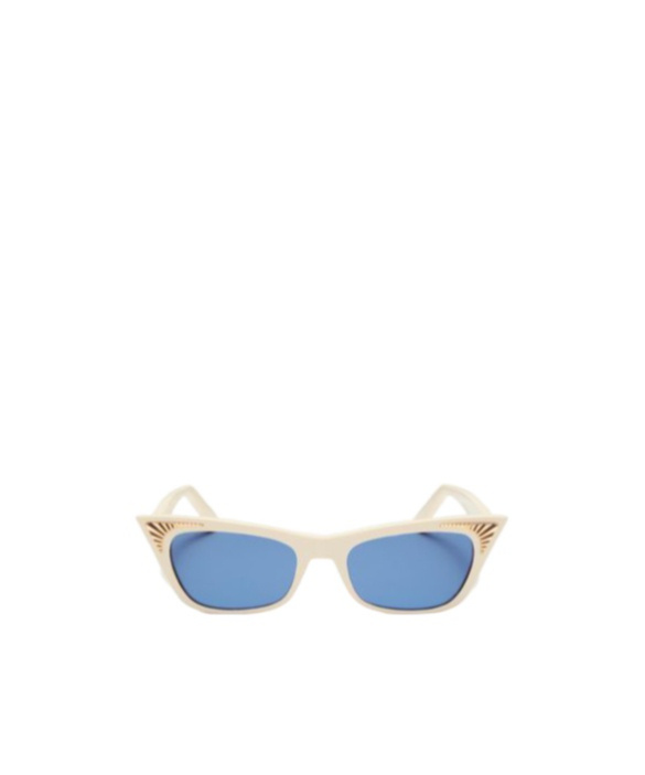 Valentino Occhiale Cat-eye In Acetato In Ivory/blue