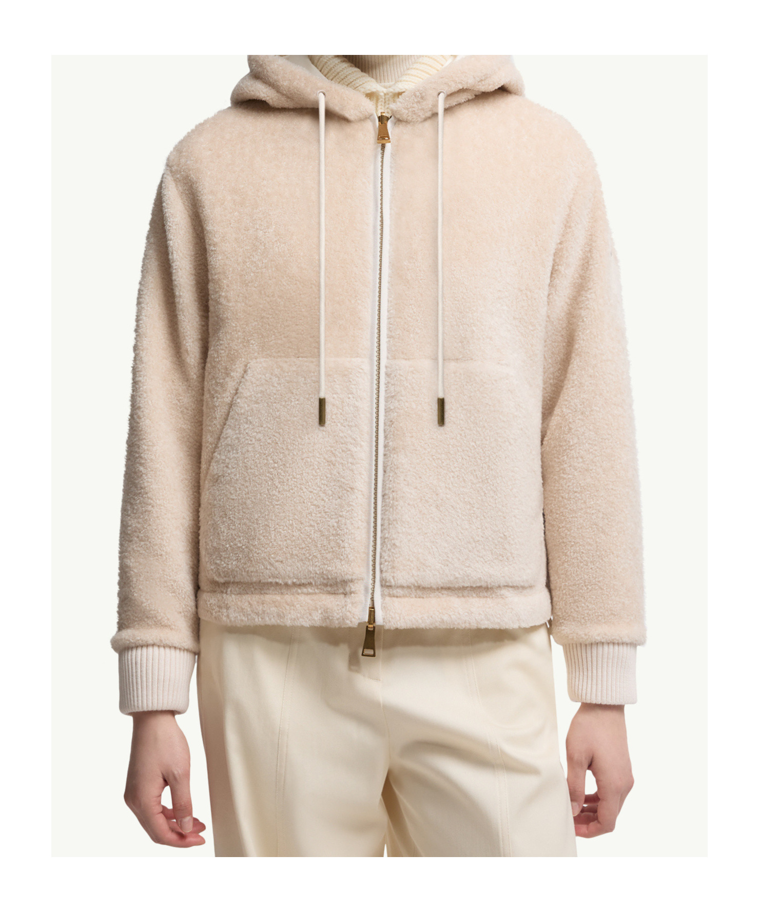 Moncler Reversible Padded Hoodie In Pink