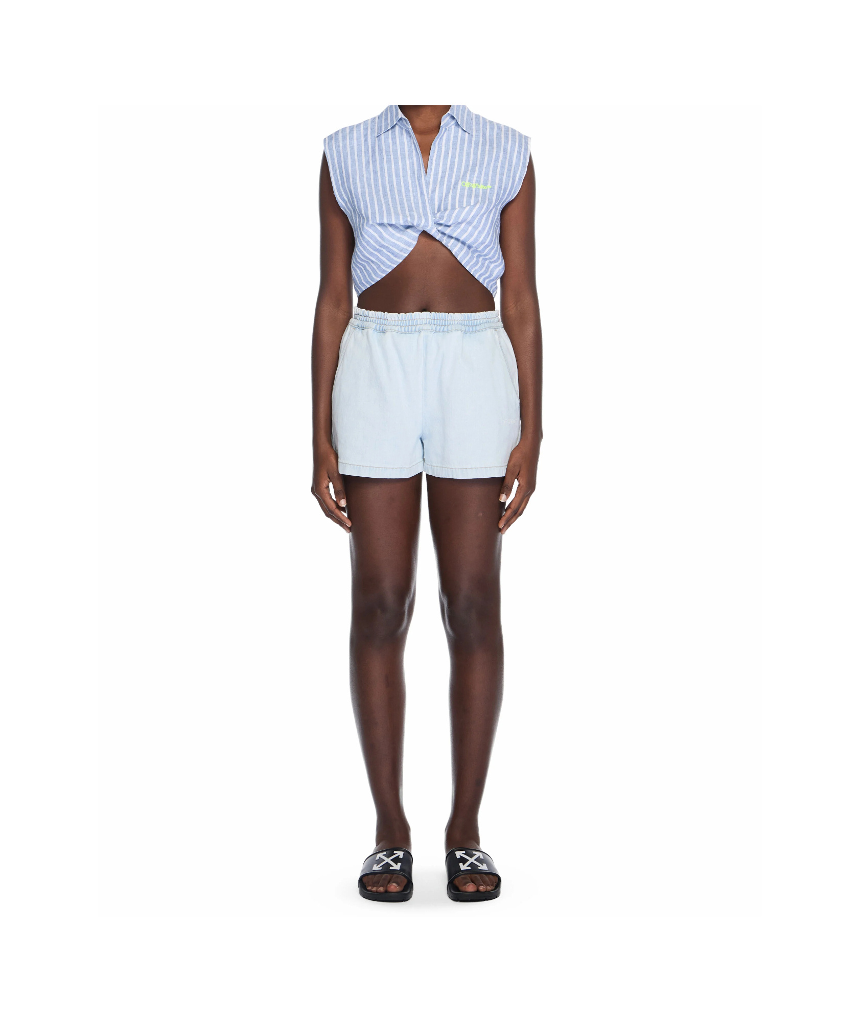 Off-white Striped Tank Top In Blue