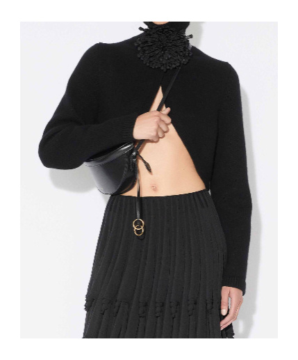 Alaïa Cropped Turtleneck Long Sleeve Knitwear In Multi