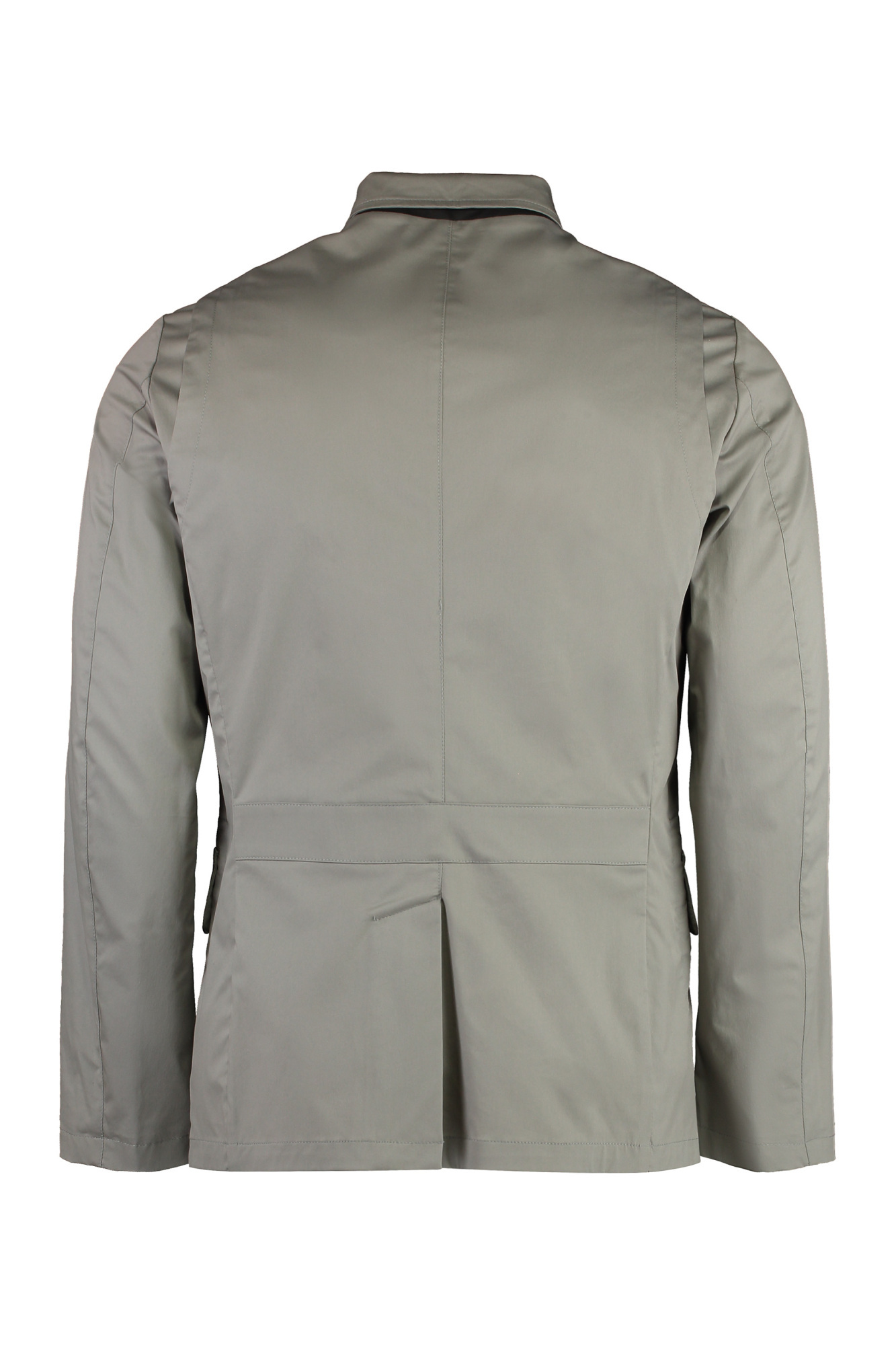Moorer Single-breasted Cotton Blazer In Gray