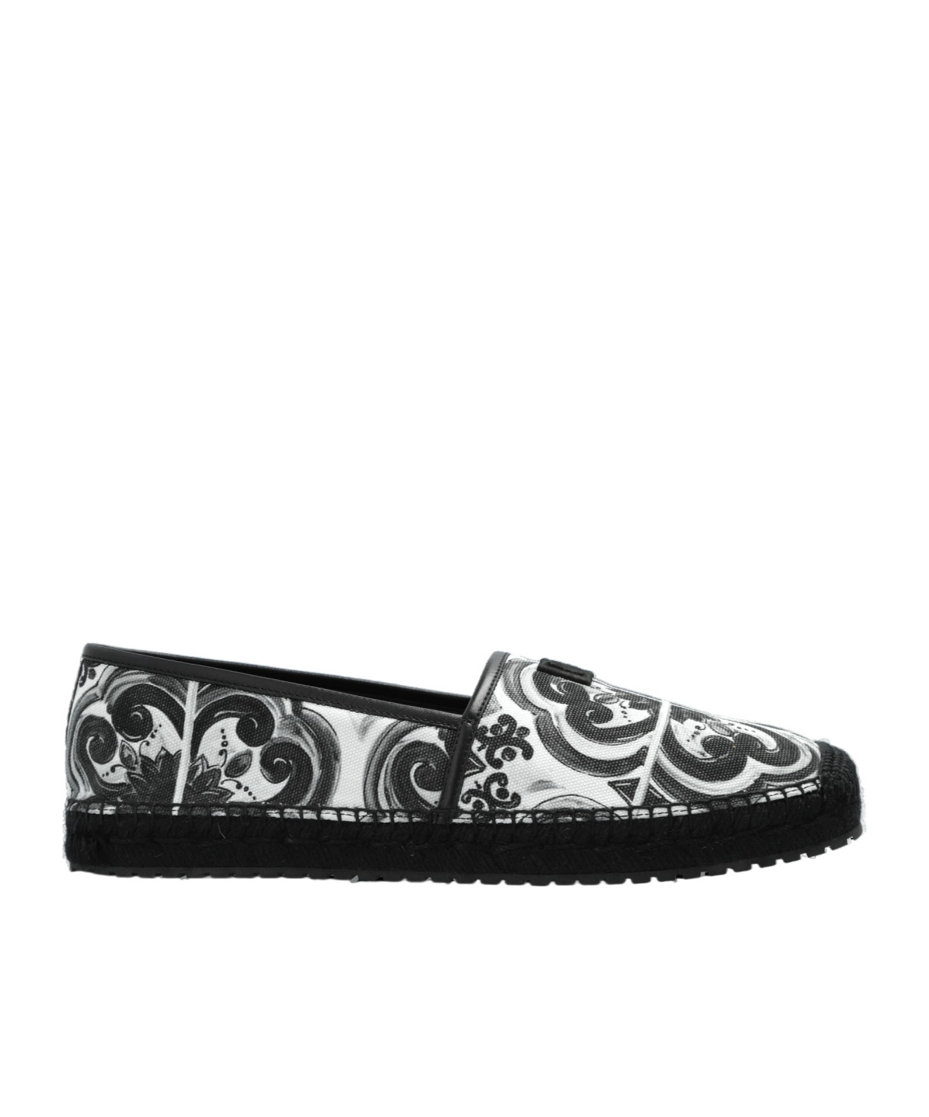 Dolce & Gabbana Majolica-print Espadrilles In Black