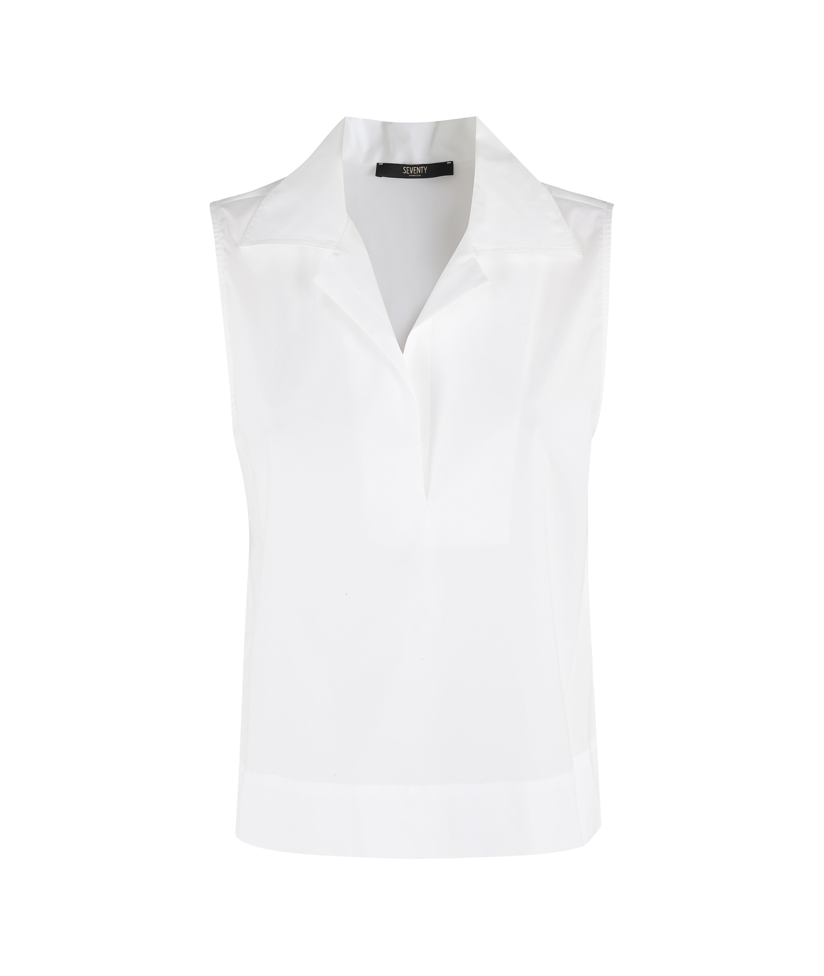 Seventy Top Popeline Fine Cotone Stretch In White
