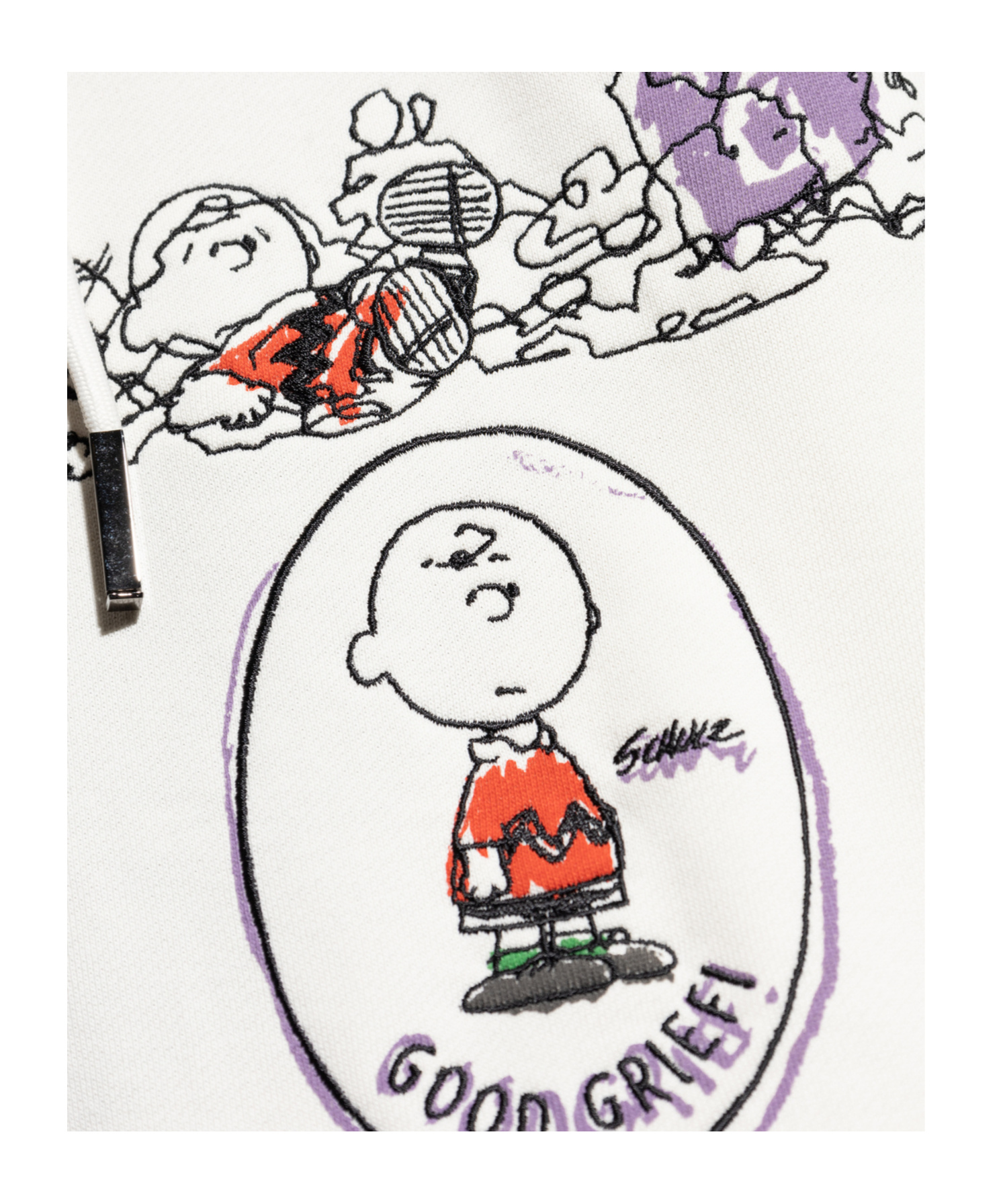 Iceberg X Peanuts Graphic Drawstring Hoodie In White