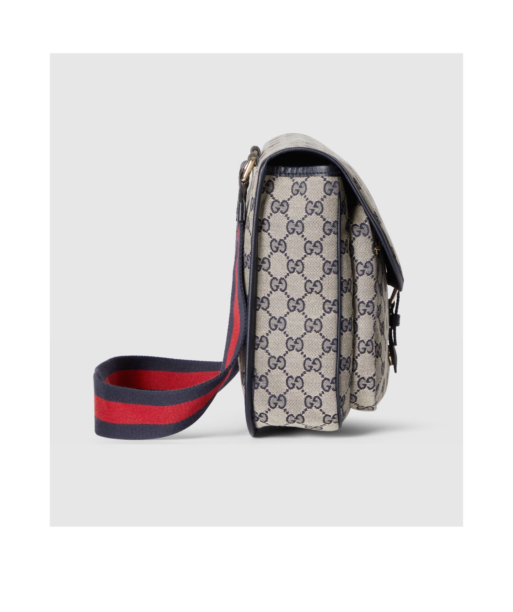 Gucci Gg Flip Mailman Bag In Gray