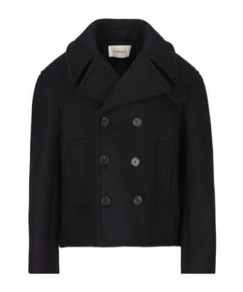 Saint Laurent Oversize Pea Coat In Black