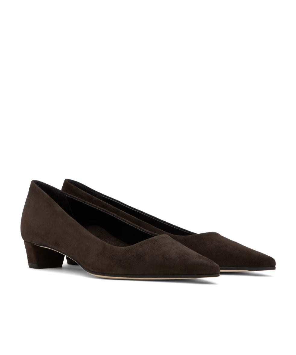 Shop Aeyde Judi Pointed Low Heels In Black