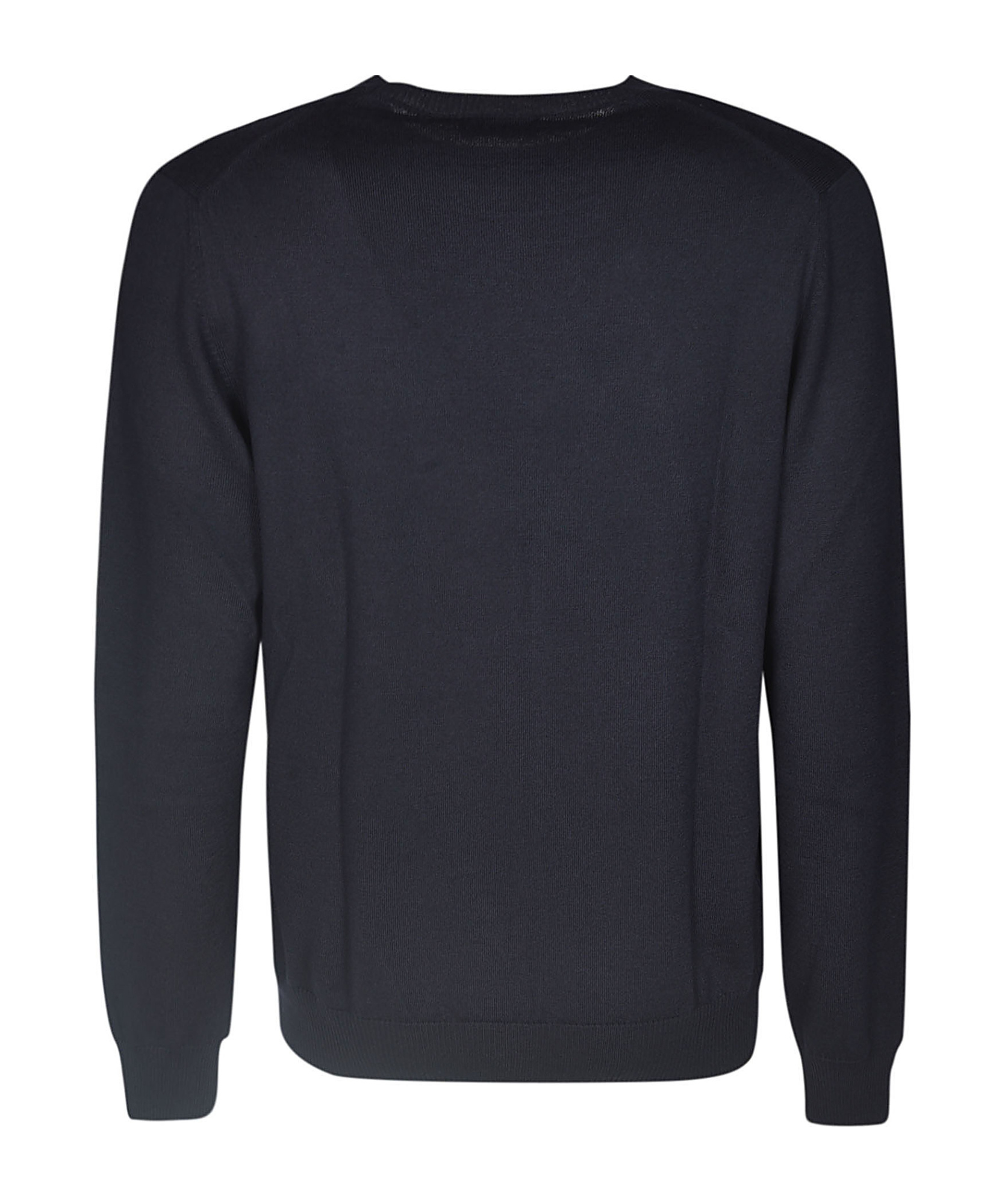 Fay Logo-patch Virgin-wool Jumper In Black