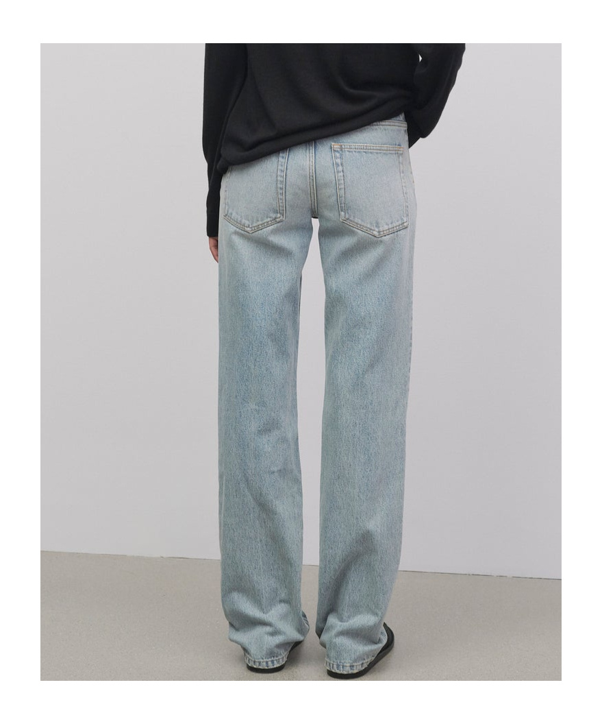 The Row Carlyl Denim Jeans In Gray