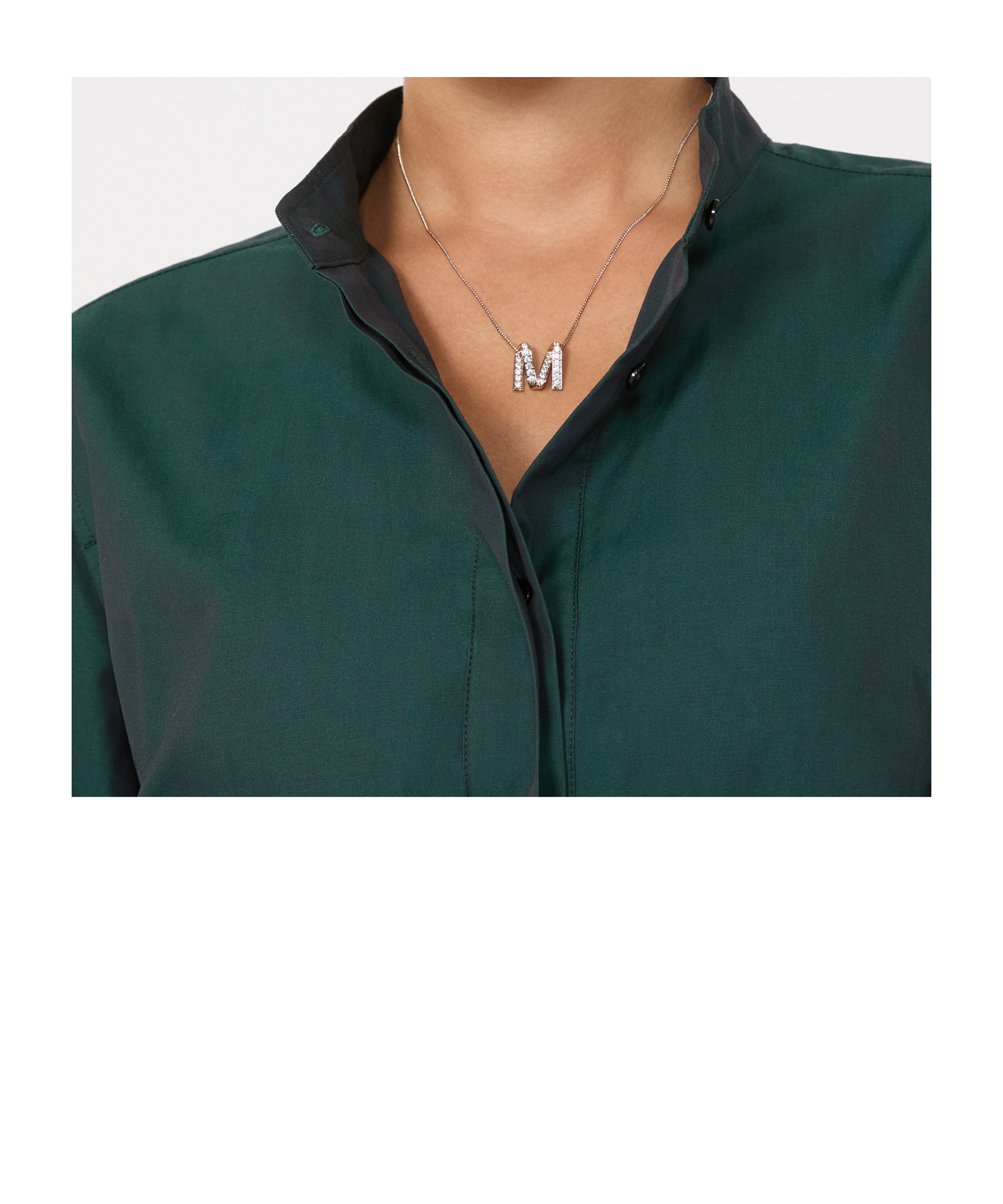 Max Mara Necklace With M Pendant In Yellow