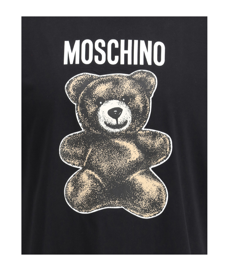 Shop Moschino Open-necked Black Shirt